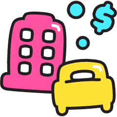 Hotel Room Price Icon from Stickies Colors Set