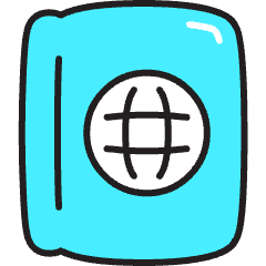Passport Icon from Stickies Colors Set