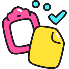 Checklist Document Icon from Stickies Colors Set