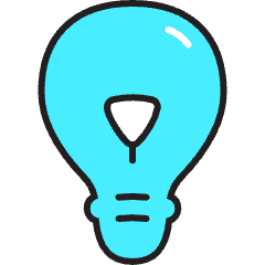 Light Bulb Idea Icon from Stickies Colors Set
