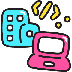 Programming Company Icon from Stickies Colors Set