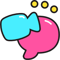 Video Conversation Icon from Stickies Colors Set