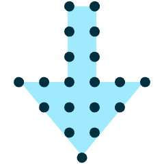 Arrow Dot Down 1 Icon from Ultimate Duotone Set