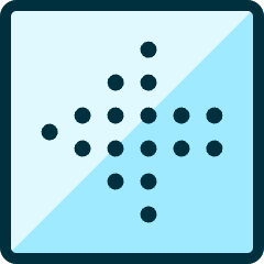 Arrow Dot Left Icon from Ultimate Duotone Set