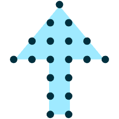 Arrow Dot Up 1 Icon from Ultimate Duotone Set