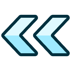 Arrow Double Left Icon from Ultimate Duotone Set