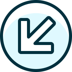 Arrow Thick Circle Bottom Left Corner 1 Icon from Ultimate Duotone Set