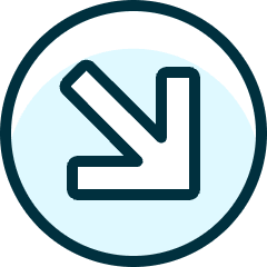 Arrow Thick Circle Bottom Right Corner 1 Icon from Ultimate Duotone Set