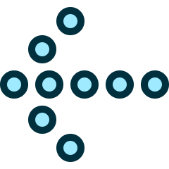 Arrow Thick Dot Left Icon from Ultimate Duotone Set