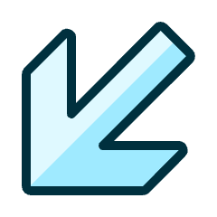 Arrow Thick Left Bottom Corner 3 Icon from Ultimate Duotone Set