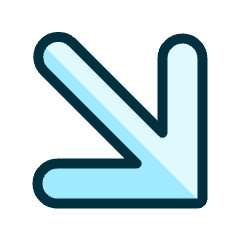 Arrow Thick Right Bottom Corner 2 Icon from Ultimate Duotone Set