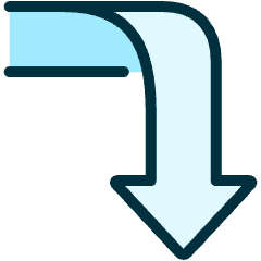Diagram Arrow Bend Down Icon from Ultimate Duotone Set