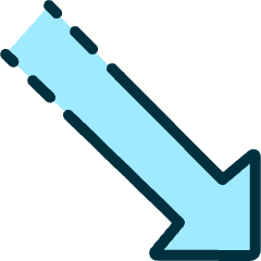 Diagram Arrow Dash Corner Right Down Icon from Ultimate Duotone Set