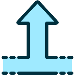 Diagram Arrow Dash Up Icon from Ultimate Duotone Set