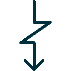 Diagram Zig Zag Fall Icon from Ultimate Duotone Set
