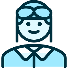 History Man Aviator Icon from Ultimate Duotone Set