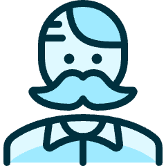 People Man Moustache 1 Icon from Ultimate Duotone Set