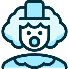 Professions Man Clown Icon from Ultimate Duotone Set