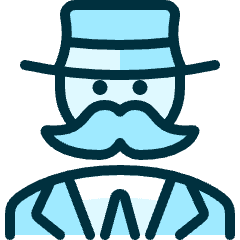 Vintage Man Moustache 2 Icon from Ultimate Duotone Set