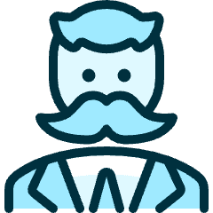 Vintage Man Moustache 3 Icon from Ultimate Duotone Set