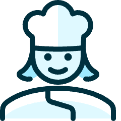 Professions Woman Chef 3 Icon from Ultimate Duotone Set