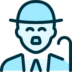 Famous People Man Charlie Chaplin_1 Icon from Ultimate Duotone Set