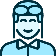 History Man Aviator_1 Icon from Ultimate Duotone Set