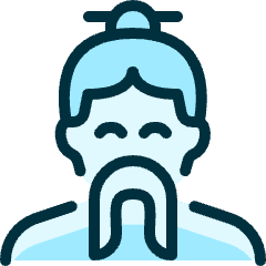 History Man Chinese Elder_1 Icon from Ultimate Duotone Set