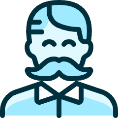 People Man Moustache 1_1 Icon from Ultimate Duotone Set