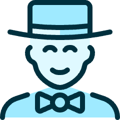 Professions Man Magician_1 Icon from Ultimate Duotone Set