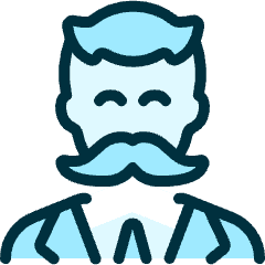 Vintage Man Moustache 3_1 Icon from Ultimate Duotone Set
