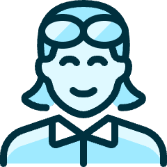 History Woman Aviator_1 Icon from Ultimate Duotone Set