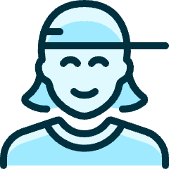 People Woman Cap 2_1 Icon from Ultimate Duotone Set