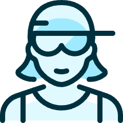 People Woman Cap 4_1 Icon from Ultimate Duotone Set