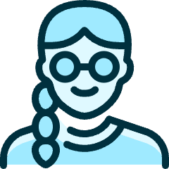 People Woman Glasses 1_1 Icon from Ultimate Duotone Set