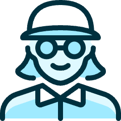 People Woman Glasses 2_1 Icon from Ultimate Duotone Set