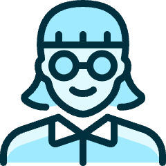 People Woman Glasses 3_1 Icon from Ultimate Duotone Set