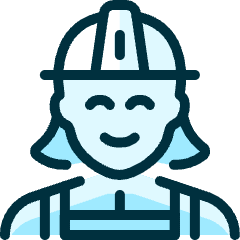 Professions Woman Construction 1_1 Icon from Ultimate Duotone Set