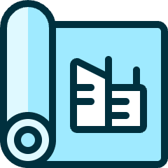 Project Blueprint Buildings Icon from Ultimate Duotone Set