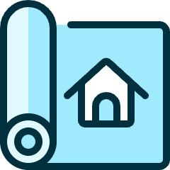 Project Blueprint Home Icon from Ultimate Duotone Set