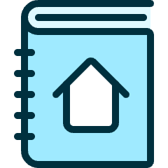 Project Book House Icon from Ultimate Duotone Set