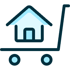Project Home Shopping Icon from Ultimate Duotone Set