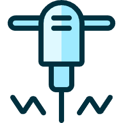 Construction Drill Icon from Ultimate Duotone Set