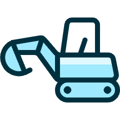Heavy Equipment Excavator Icon from Ultimate Duotone Set