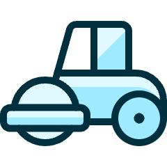 Heavy Equipment Flattener Icon from Ultimate Duotone Set