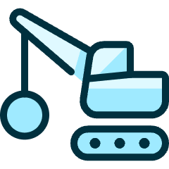 Heavy Equipment Lift  Icon from Ultimate Duotone Set