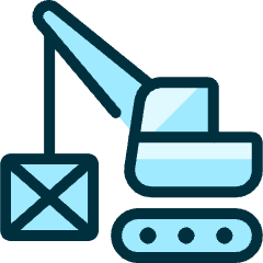 Heavy Equipment Lift Hook Box Icon from Ultimate Duotone Set