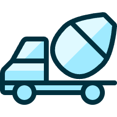 Heavy Equipment Mortar Truck 1 Icon from Ultimate Duotone Set