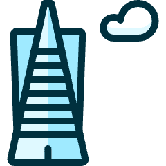 Modern Architecture High Cloud Building Icon from Ultimate Duotone Set