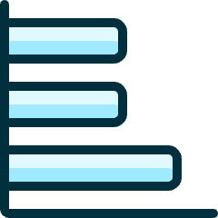 Analytics Bars Horizontal Icon from Ultimate Duotone Set